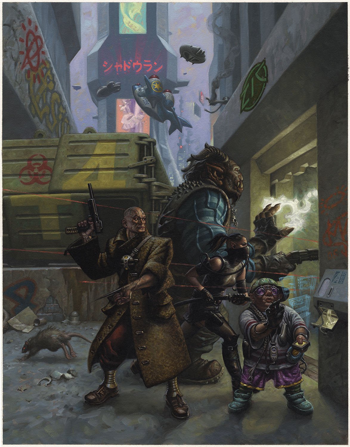SHADOWRUN Mercenaries Signed Art Print Collectible Art Sci 