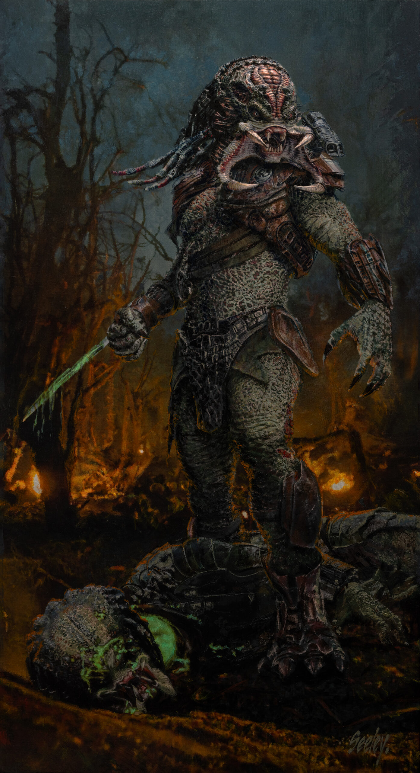 Artwork - Berserker Predator - Commission - Dave Seeley - IX Gallery, image size:1393x2560